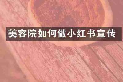 美容院如何做小红书宣传