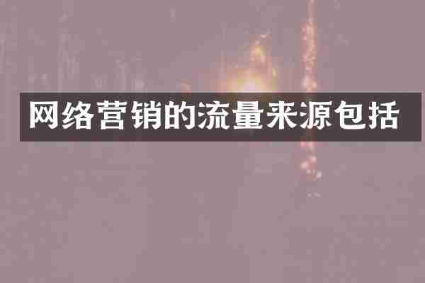 网络营销的流量来源包括