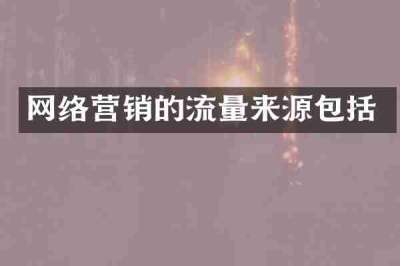 网络营销的流量来源包括