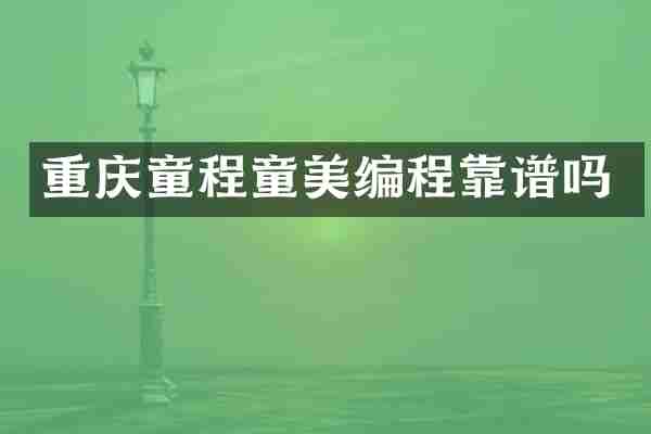 重庆童程童美编程靠谱吗