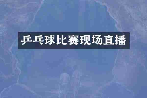 乒乓球比赛现场直播