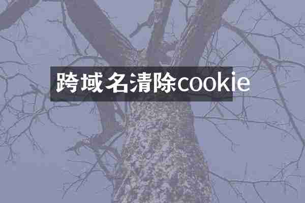 跨域名清除cookie
