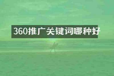 360推广关键词哪种好