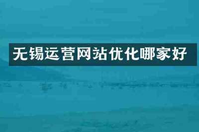 无锡运营网站优化哪家好