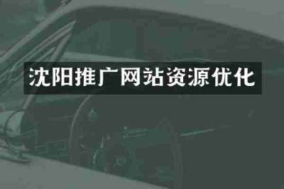 沈阳推广网站资源优化