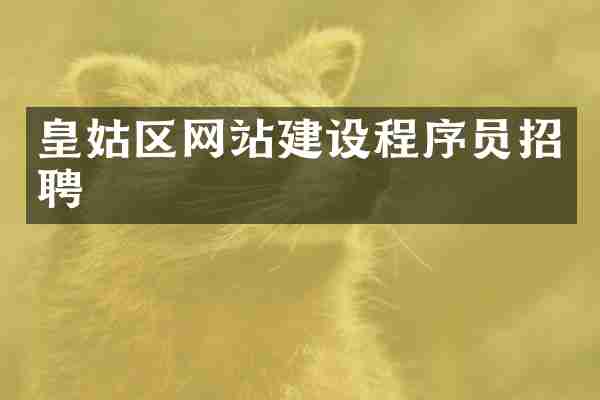 皇姑区网站建设程序员招聘