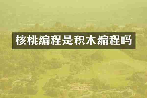 核桃编程是积木编程吗