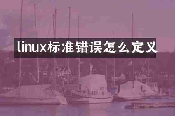 linux标准错误怎么定义