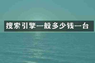 搜索引擎一般多少钱一台