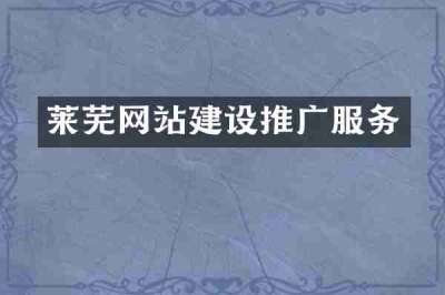 莱芜网站建设推广服务