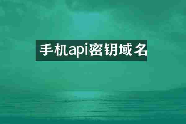 手机api密钥域名