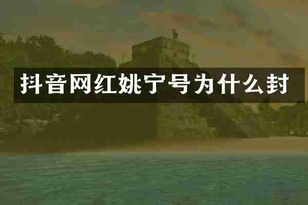 抖音网红姚宁号为什么封