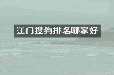 江门搜狗排名哪家好