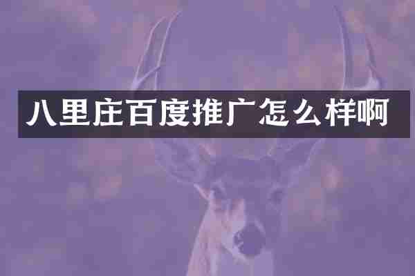 八里庄百度推广怎么样啊