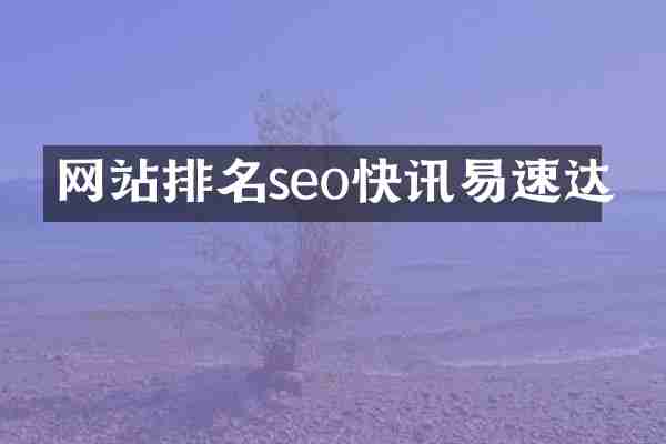 网站排名seo快讯易速达
