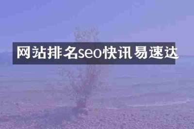 网站排名seo快讯易速达