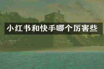 小红书和快手哪个厉害些