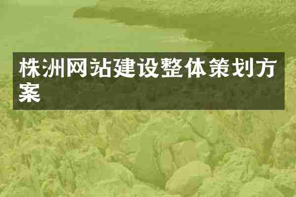 株洲网站建设整体策划方案