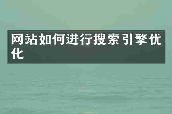 网站如何进行搜索引擎优化
