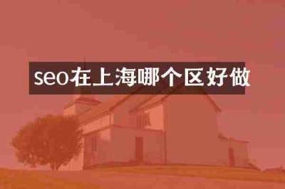 seo在上海哪个区好做