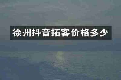 徐州抖音拓客价格多少