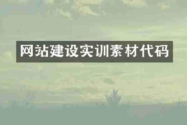 网站建设实训素材代码