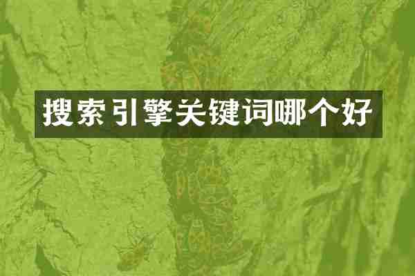 搜索引擎关键词哪个好