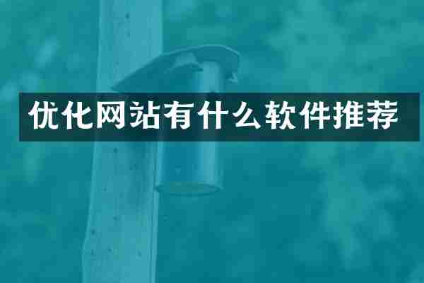 优化网站有什么软件推荐