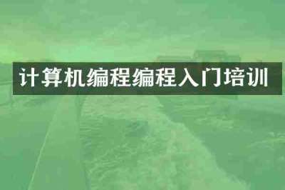计算机编程编程入门培训