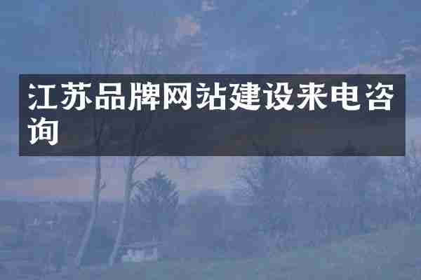 江苏品牌网站建设来电咨询