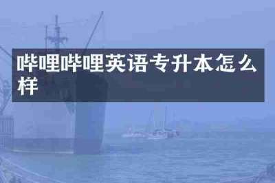 哔哩哔哩英语专升本怎么样