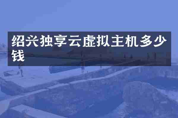 绍兴独享云虚拟主机多少钱