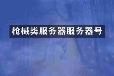 枪械类服务器服务器号