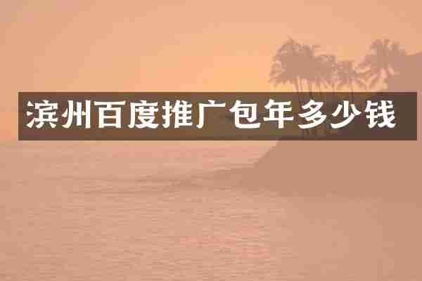 滨州百度推广包年多少钱