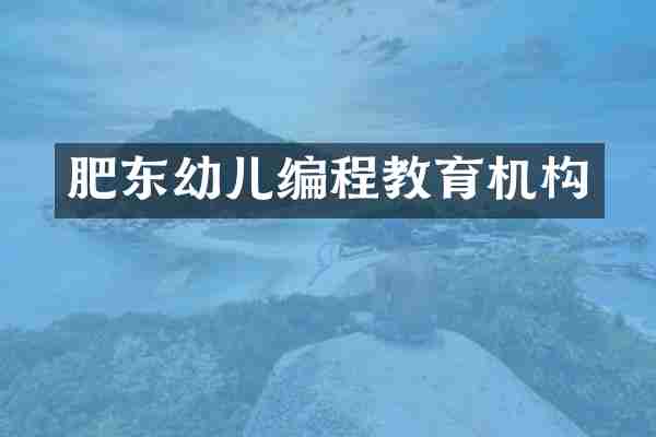 肥东幼儿编程教育机构