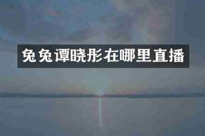 兔兔谭晓彤在哪里直播