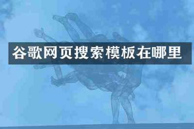 谷歌网页搜索模板在哪里