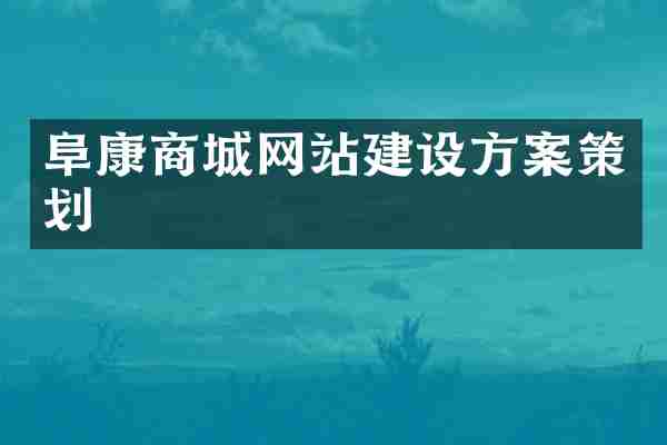 阜康商城网站建设方案策划