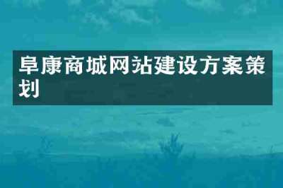 阜康商城网站建设方案策划