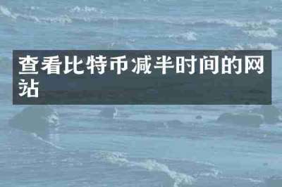 查看比特币减半时间的网站