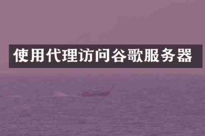 使用代理访问谷歌服务器