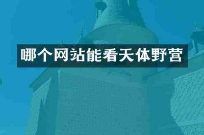哪个网站能看天体野营