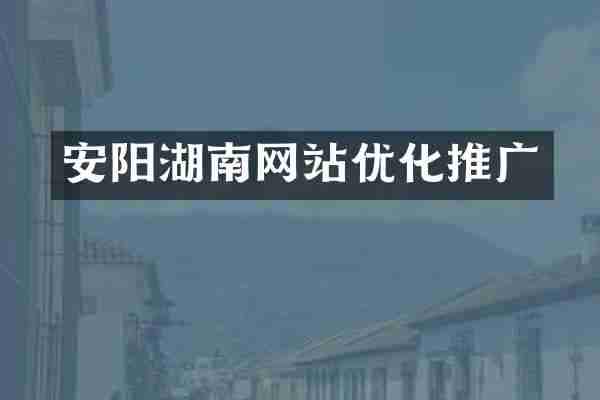 安阳湖南网站优化推广