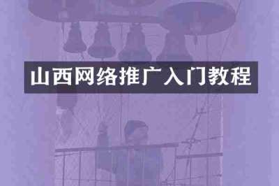山西网络推广入门教程