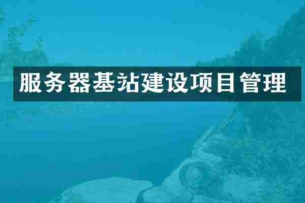 服务器基站建设项目管理