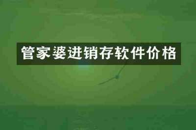 管家婆进销存软件价格
