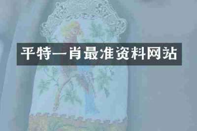 平特一肖最准资料网站