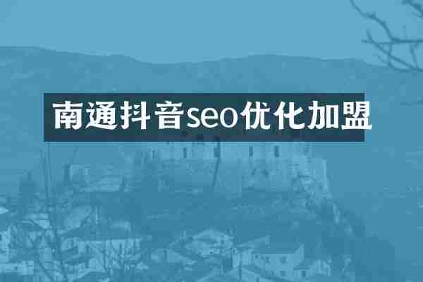 南通抖音seo优化加盟