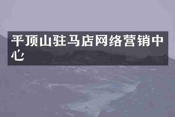 平顶山驻马店网络营销中心