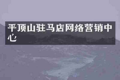 平顶山驻马店网络营销中心